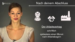 Der Arbeitsvertrag  Wissen für die Ausbildung  Prozubide [upl. by Lenahc273]