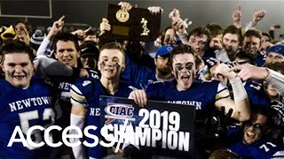 Newtown High School Wins State Football Title On Sandy Hook Shooting Anniversary [upl. by Nodnil]