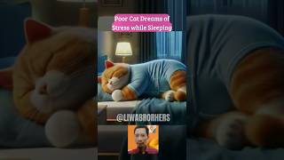 Poor Cat Dreams of Stress while Sleeping 🙀 cats Poor cats cutecat aiimages aiart shorts [upl. by Maurene]