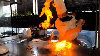 Amazing teppanyaki masters show Assorted special course dishes [upl. by Chrystal]