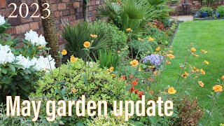 May garden tour Spring update UK in My walled garden 2023 flowers amp shrubs [upl. by Xilef]