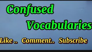 Confused Vocabulary in English  friendlylearning confused words [upl. by Akemrehs791]