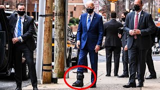 VicePresident Elect Joe Biden Shows Off His Injured Foot [upl. by Joses]