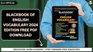 Blackbook of English Vocabulary by Nikhil Gupta May 2024 Latest Edition Pdf Free Download [upl. by Hobard]