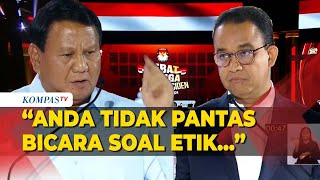 Panas Prabowo Jawab Anies Anda Tidak Pantas Bicara Etika Karena Tak Beri Contoh Etika [upl. by Namad]