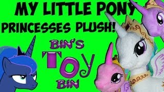 Funrise My Little Pony PRINCESS PLUSH Celestia Cadance amp Twilight Sparkle Review by Bins Toy Bin [upl. by Tiernan]