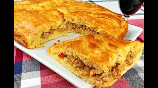 Empanada Gallega de carne con MASA TRADICIONAL [upl. by Henden]