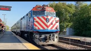 UPNW Metra Trains in Edison Park September 15 [upl. by Pulchi]