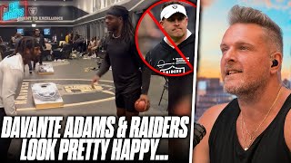 Davante Adams Playing Basketball Looks Super Happy Days After McDaniels Firing  Pat McAfee Reacts [upl. by Blanca151]