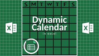 Dynamic Calendar in Excel FULL TUTORIAL‼️ excel [upl. by Scherle929]