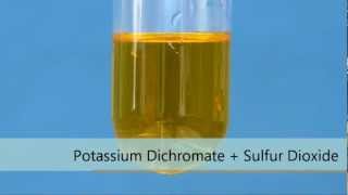 Potassium Dichromate  Sulfur Dioxide [upl. by Tnirb80]