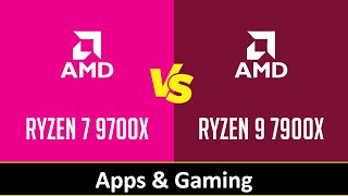 RYZEN 7 9700X vs RYZEN 9 7900X [upl. by Aysa]