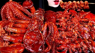 ASMR SPICY SEAFOOD OYSTER SPICY ENOKI MUSHROOM OCTOPUS SQUID CRAB SHRIMP 해물찜 팽이버섯 먹방 MUKBANG [upl. by Yknarf]