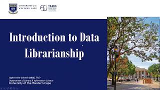 Webinar  An introduction to Data Librarianship [upl. by Vikky290]