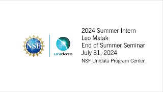 2024 Summer Intern Leo Matak EndofSummerSeminar [upl. by Annoyi]