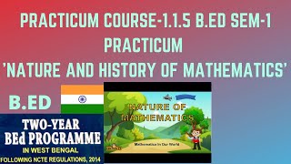 BED PRACTICUM SEM1NATURE AND HISTORY OF MATHEMATICSCOURSE115 [upl. by Dielu]