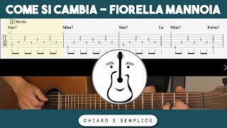 Come si cambia Fiorella Mannoia  Tutorial Chitarra Accordi [upl. by Yatnoed69]