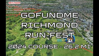 GoFundMe Richmond RUNFEST 2024 fly over the marathon course Video of the race path [upl. by Annette]