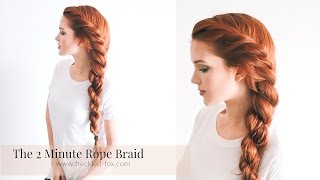 THE 2 MINUTE ROPE BRAID HAIRSTYLE HAIRSTYLE  THE FRECKLED FOX [upl. by Rennie]