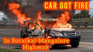 Car catch fire on Mangalore Suratkal Highway suratkal mangalore fire flames highway youtube [upl. by Persis275]