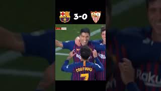 Barcelona vs Sevilla  Copa Del Rey  Barcelona is a goal party barcelona messi copadelrey cr7 [upl. by Ollie]