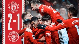 MANCHESTER DERBY WIN 🔴🤩  Man Utd 21 Man City  Highlights [upl. by Jarred350]