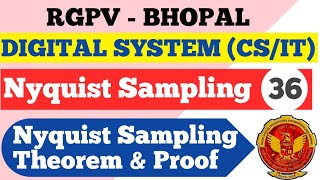 Nyquist Sampling Theorem  Proof of Nyquist Sampling Theorem  Digital System [upl. by Amrak471]