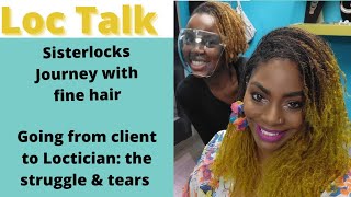 Loc Talk Her Loc Journey with Fine  Colored Sisterlocks  Transitioning from Client to Consultant [upl. by Veleda]