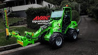 Avant 750 articulated loader with Slanetrac SA800 Hedge Cutter [upl. by Danie]