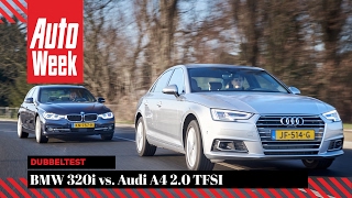 Audi A4 20 TFSI vs BMW 320i  AutoWeek Dubbeltest [upl. by Llyrrad]