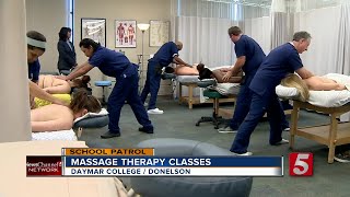 Students Learn Massage Therapy At Daymar College [upl. by Nwahsaj697]