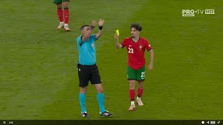 Michael Oliver Gets Booked After Losing His Yellow Card [upl. by Suoirred]