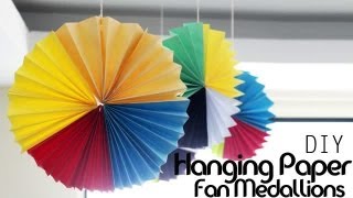 DIY  Hanging Paper Fan Medallions [upl. by Charyl201]