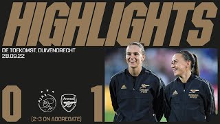 HIGHLIGHTS  Ajax vs Arsenal 01 23 on aggregate  Miedema with the winner [upl. by Nnaeus]