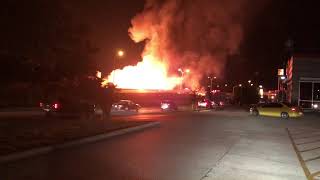 August 31 2018 Trucking AccidentExplosion I35 NB in Belton Texas [upl. by Eniffit497]