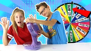 Mystery Wheel of DUMP IT Slime Challenge [upl. by Nyllewell]