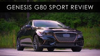 Review  2018 Genesis G80 Sport  Short on Sport [upl. by Einafpets]