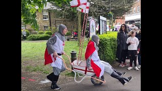 Pinner StGeorges Day  Wheelbarrow Race [upl. by Rech22]