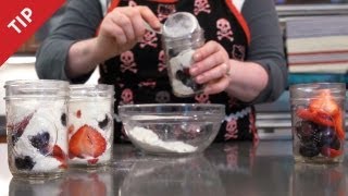 How to Bake Cakes in a Jar  CHOW Tip [upl. by Herwin189]