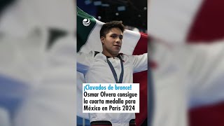 ¡Clavados de bronce Osmar Olvera consigue la cuarta medalla para México en París 2024 [upl. by Eelarol501]