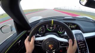 Porsche 918 Spyder Hot Lap with Patrick Long [upl. by Llorre]