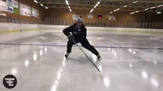 Backwards Skating demonstration SlowMotion breakdown of backwards skating techniques  FE HOCKEY [upl. by Shaver918]