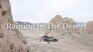 Raining in the Desert amp Sleeping Among the Tufas  Trona Pinnacles Southern California Overlanding [upl. by Arihas]