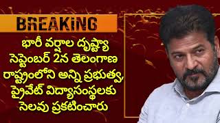 TS Govt declared holidays to Schools due to Heavy Rains  Revanth Reddy oopstvtelugu [upl. by Florio492]