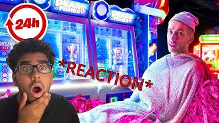 REACTING TO SPENDING 24 HOURS IN AN ARCADE TO WIN THE TOP PRIZE sidemen [upl. by Allekim]