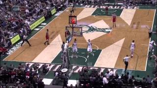 Bucks Giannis Antetokounmpo ejected flagrant foul 2 on Bulls Mike Dunleavy Jr [upl. by Grados]