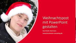 Adventskalender Türchen 23 Tutorial  Mit PowerPoint eine Weihnachtskarte erstellen [upl. by Barden]