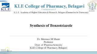 Benzotriazole Synthesis Dr Meenaxi Maste [upl. by Terrijo455]