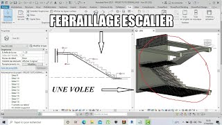 Tutoriels 26 ferraillage revit  Escalier ferraillage dune volée [upl. by Eniamaj120]