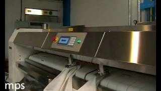 Primus IFF ironer with feeding folding and stacking [upl. by Heid]